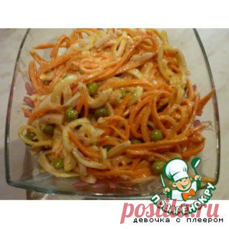 Салат острый с кальмаром - кулинарный рецепт