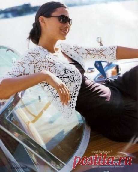 Crochetemoda Blog: Casaqueto Branco de Crochet