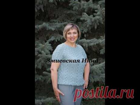 Кофточка  на круглой кокетке." Серебристая полынь"