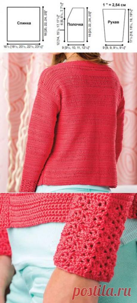 Кардиган крючком Алани