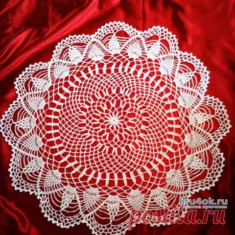 Большая салфетка крючком. Работа Натали Крафт