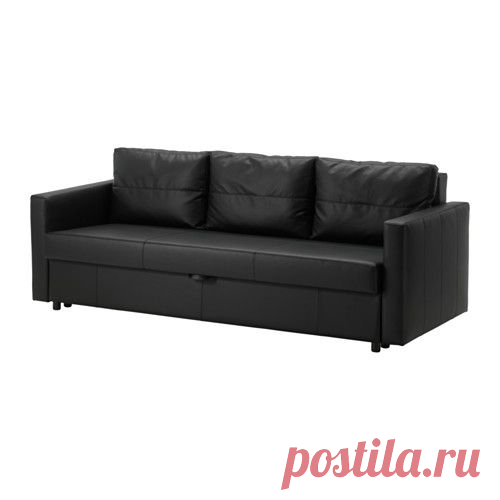 ФРИХЕТЭН Диван-кровать 3-местный - Бумстад черный - IKEA