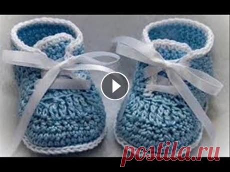 Вязаные пинетки для новорожденных.Идеи для творчества. Вязаные пинетки для новорожденных.Идеи для творчества....