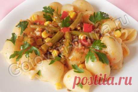 Рецепт: Макароны с овощами