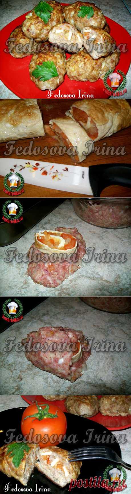 Мясные зразы с омлетом