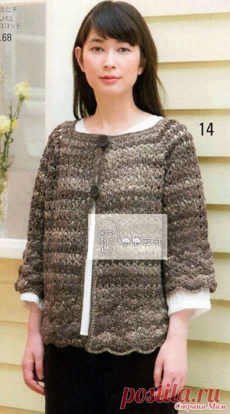 Свободный жакет с квадратной кокеткой. Крючок. 80524_Let`s_Knit_Series