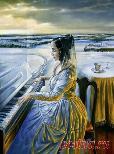 Illusions of Absurdity. Anna, Michael Cheval (Михаил Хохлачев), арт галерея живописи. Страница get.