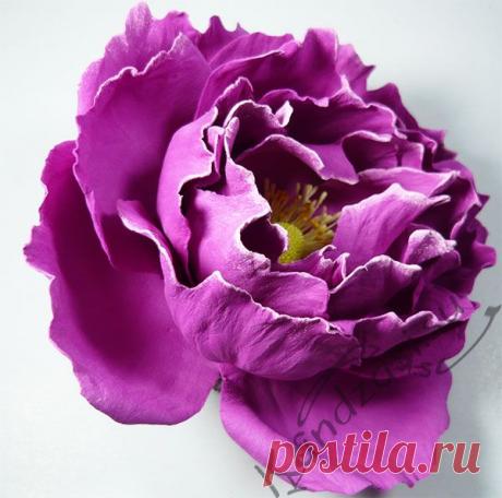 Бурбонская роза из фоамирана.