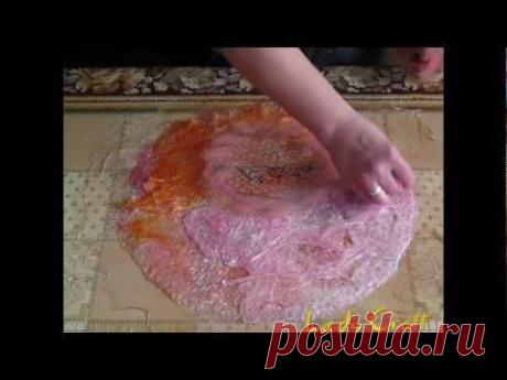▶ МК Берет в технике Сусальный шелк часть 3 - YouTube