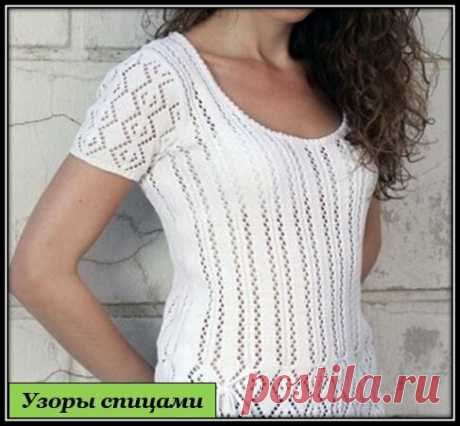 Ажурные узоры для полных дам | Узоры спицами | Яндекс Дзен