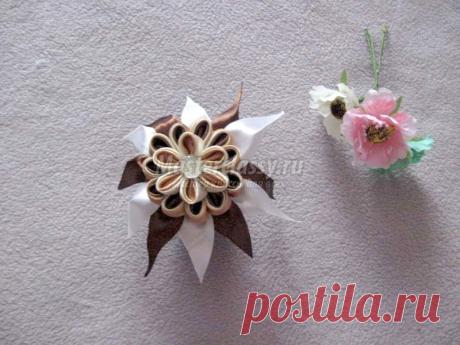 Заколка-канзаши. Мастер - класс с фото