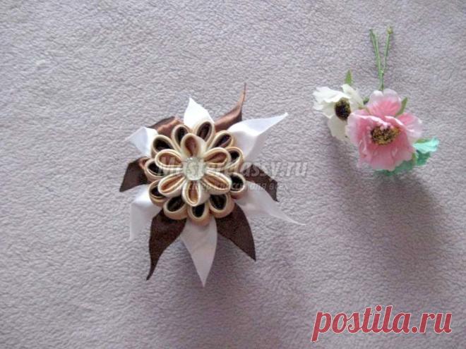 Заколка-канзаши. Мастер - класс с фото