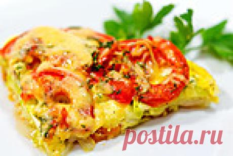 Овощи под сырной шапкой