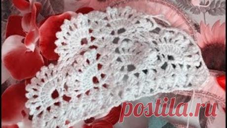 Ажурная шаль крючком.