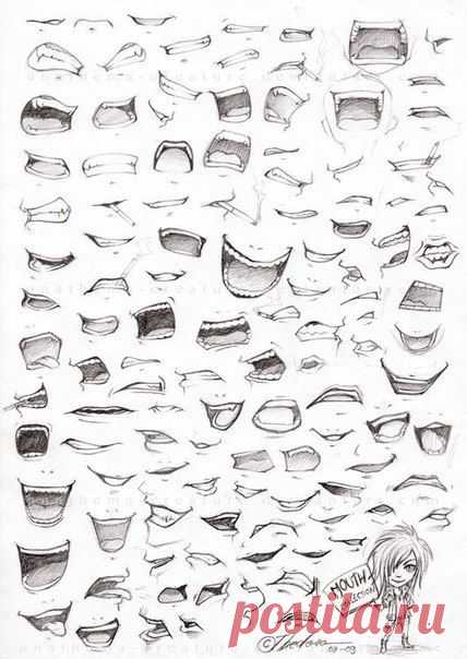 Рисуем губы.