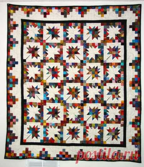 Scrappy Maple Leaf Quilt