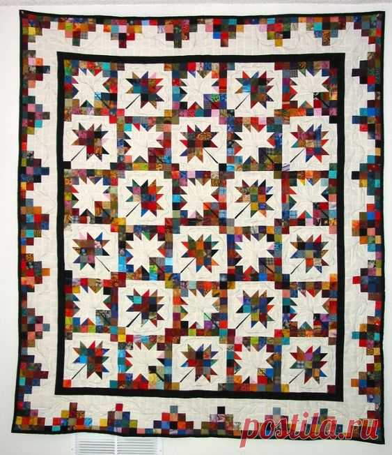Scrappy Maple Leaf Quilt