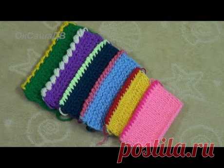 "Рачий шаг" - 6 способов в одном видео. Tying crochet edge.