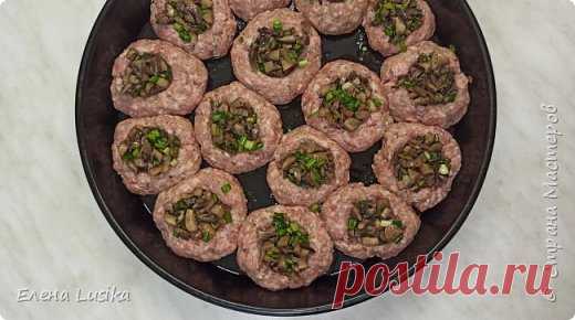 Лучше чем просто котлеты. Вкусные котлеты - гнёзда с грибами