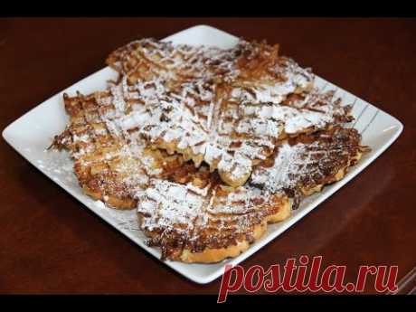 ГРЕНКИ ПО-ФРАНЦУЗСКИ В ВАФЕЛЬНИЦЕ . FRENCH TOAST IN WAFFLE MAKER