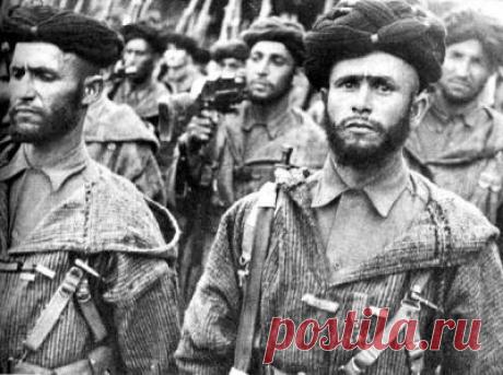 Марокканские гумьеры: самые жестокие солдаты Второй мировой Когда речь идет об ужасах и зверствах Второй мировой войны, как правило, имеются в виду деяния нацистов. Пытки пленных, концлагеря, геноцид, уничтожение мирного населения – список злодеяний фашистов неисчерпаем.