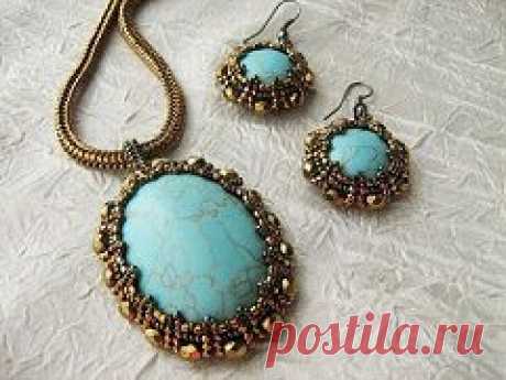 Оплести кабошон? Проще простого! | Бисер|Магия бисера