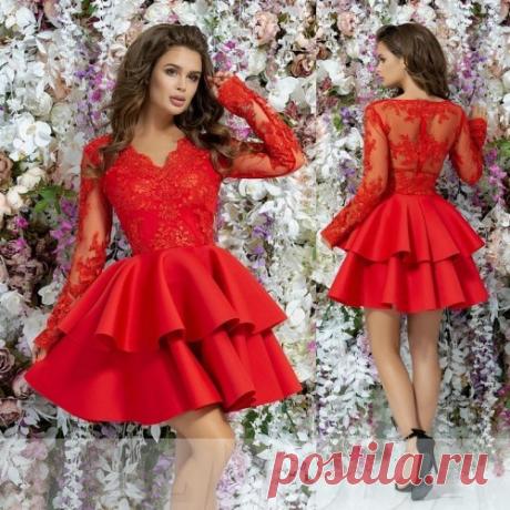 Платье неопреновое пышное : ажурное и нежное. Скидка. Доставка.