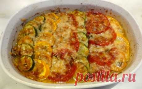 Овощи в духовке под сыром