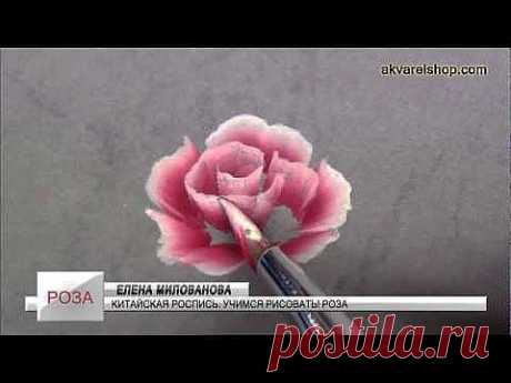 Китайская роспись. Урок №2 (трейлер). Роза. - YouTube