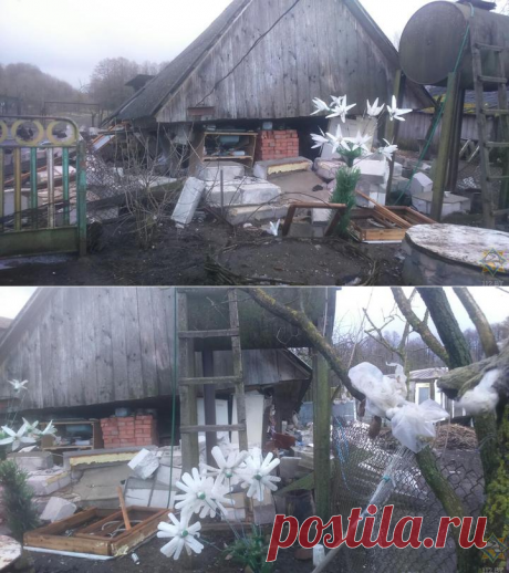 В Каменецком районе в сарае взорвался газ: от строения осталась только крыша, хозяин - в больнице - grodno24.ru