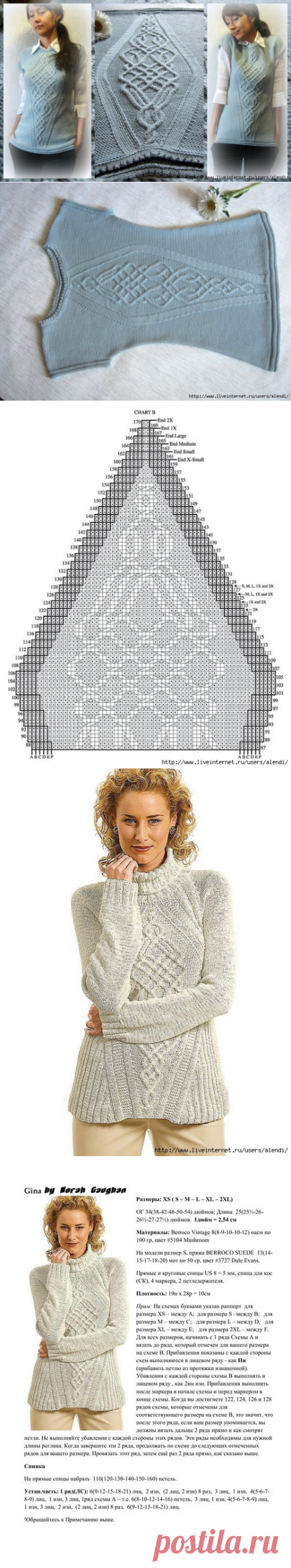 Жилет &quot;Ледяной замок&quot;и свитер Gina by Norah Gaughan