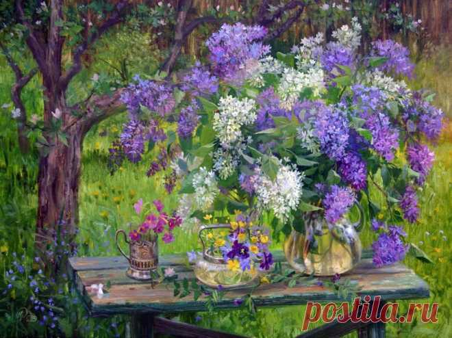 Окно моё распахнуто и так легко дышать... Художник Жданов Владимир.