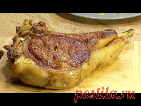 Ростбиф из томлёной в сковороде говяжьей корейки | Вкуснейшее мясо!