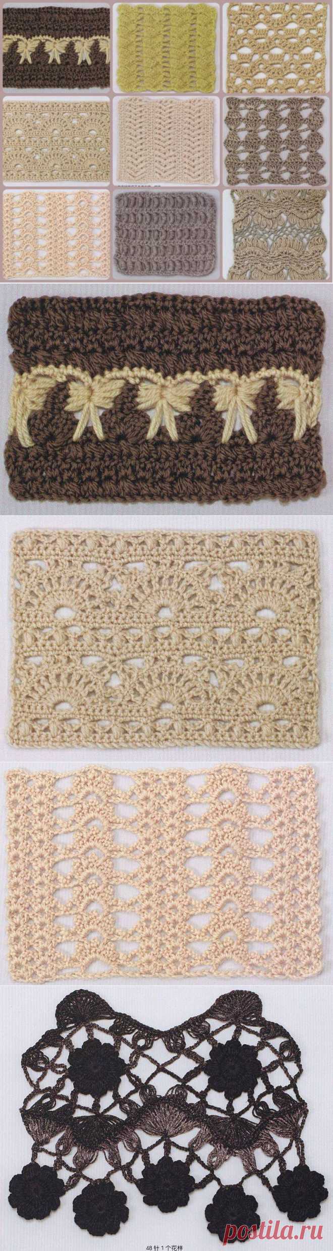 Узоры для вязания крючком (10 уз.).