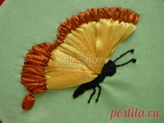 «Бабочка - техника вышивка лентами» » Master classy - мастер классы для вас