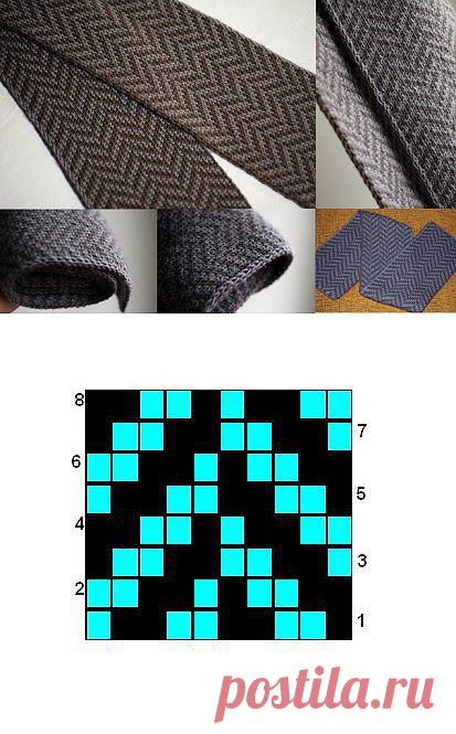 Шарф двойным жаккардом..