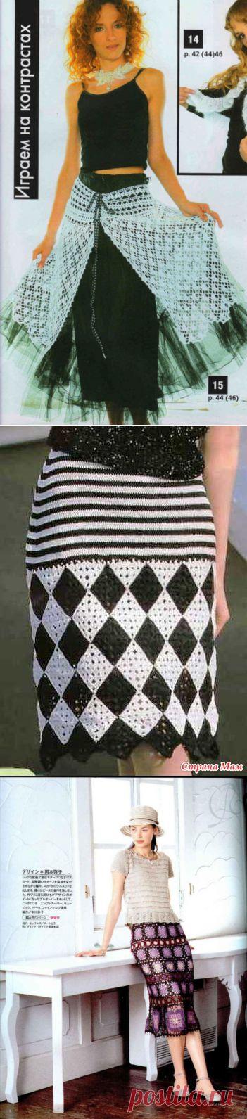 Еще три юбки крючком