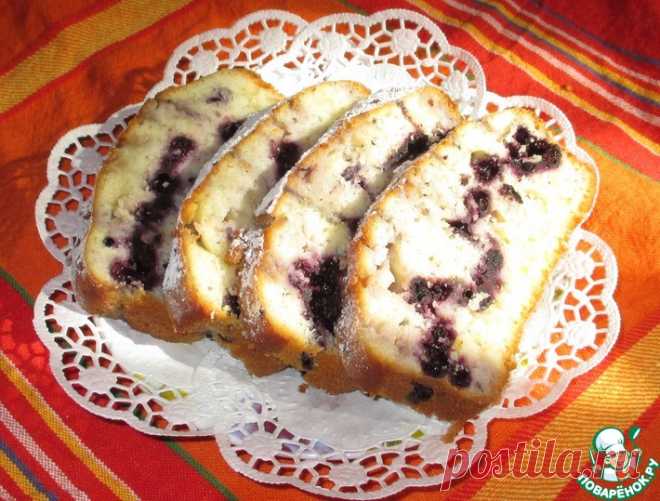 Сметанный кекс с черникой и молочной пропиткой Кулинарный рецепт