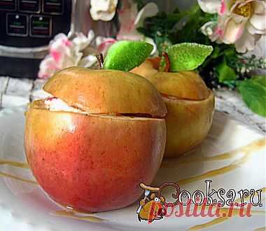Яблоки фаршированные творогом и цукатами рецепт с фото