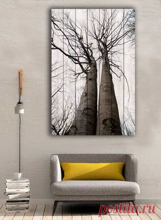 Картина "Два дерева" по цене от 5900 руб. Размеры: 60x90 см, 80x120 см, 100x150 см, 120x180 см. Срок изготовления: 2-3 дня.