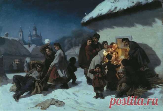 Зимние праздники на Руси в живописи