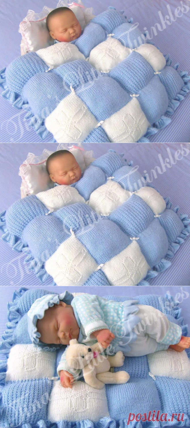 Baby Blue Skies padded quilt | Craftsy