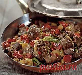 Жаркое из куриной печени.