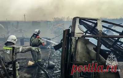 В Борзе локализовали пожар. Площадь возгорания уточняется