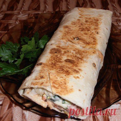 Шаурма с колбасой готовится очень просто и быстро