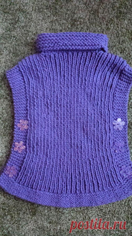 Детское Вязаное Пончо (Бесплатно) | AllFreeKnitting.com