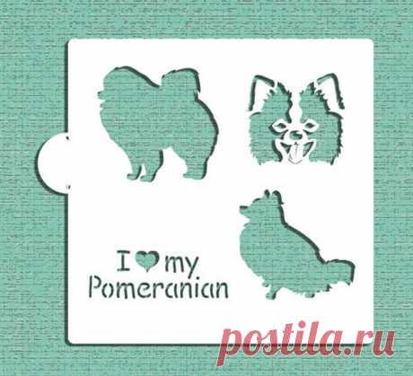 I Love My Pomeranian Cookie Cupcake & Craft Stencil | Etsy