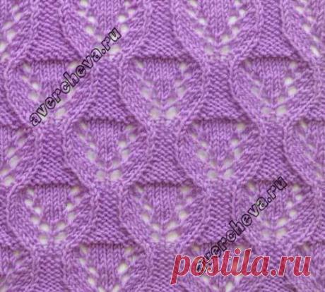 В копилку мастера 

Схема узора:

В схеме узора указаны только лицевые ряды. В изнаночных рядах вязать по рисунку. Накиды вязать изнаночными! Раппорт узора 14 петель в ширину. В сысоту повторяем с 1-го по 24-й ряд.

Условные обозначения к схеме:

-изнаночная

ПУСТАЯ КЛЕТОЧКА -ЛИЦЕВАЯ

накид

Две лицевые провязать вместе лицевой с наклоном вправо ( Спицу ввести во 2-ю петлю и 1-ю петлю, начиная со второй и провязать их вместе.)

Две лицевые провязать вместе с наклоном влево...
