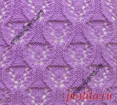 В копилку мастера 

Схема узора:

В схеме узора указаны только лицевые ряды. В изнаночных рядах вязать по рисунку. Накиды вязать изнаночными! Раппорт узора 14 петель в ширину. В сысоту повторяем с 1-го по 24-й ряд.

Условные обозначения к схеме:

-изнаночная

ПУСТАЯ КЛЕТОЧКА -ЛИЦЕВАЯ

накид

Две лицевые провязать вместе лицевой с наклоном вправо ( Спицу ввести во 2-ю петлю и 1-ю петлю, начиная со второй и провязать их вместе.)

Две лицевые провязать вместе с наклоном влево...