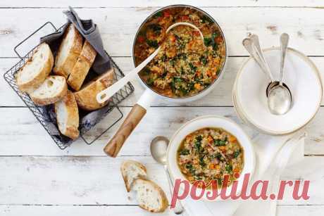 Lamb shank & quinoa soup